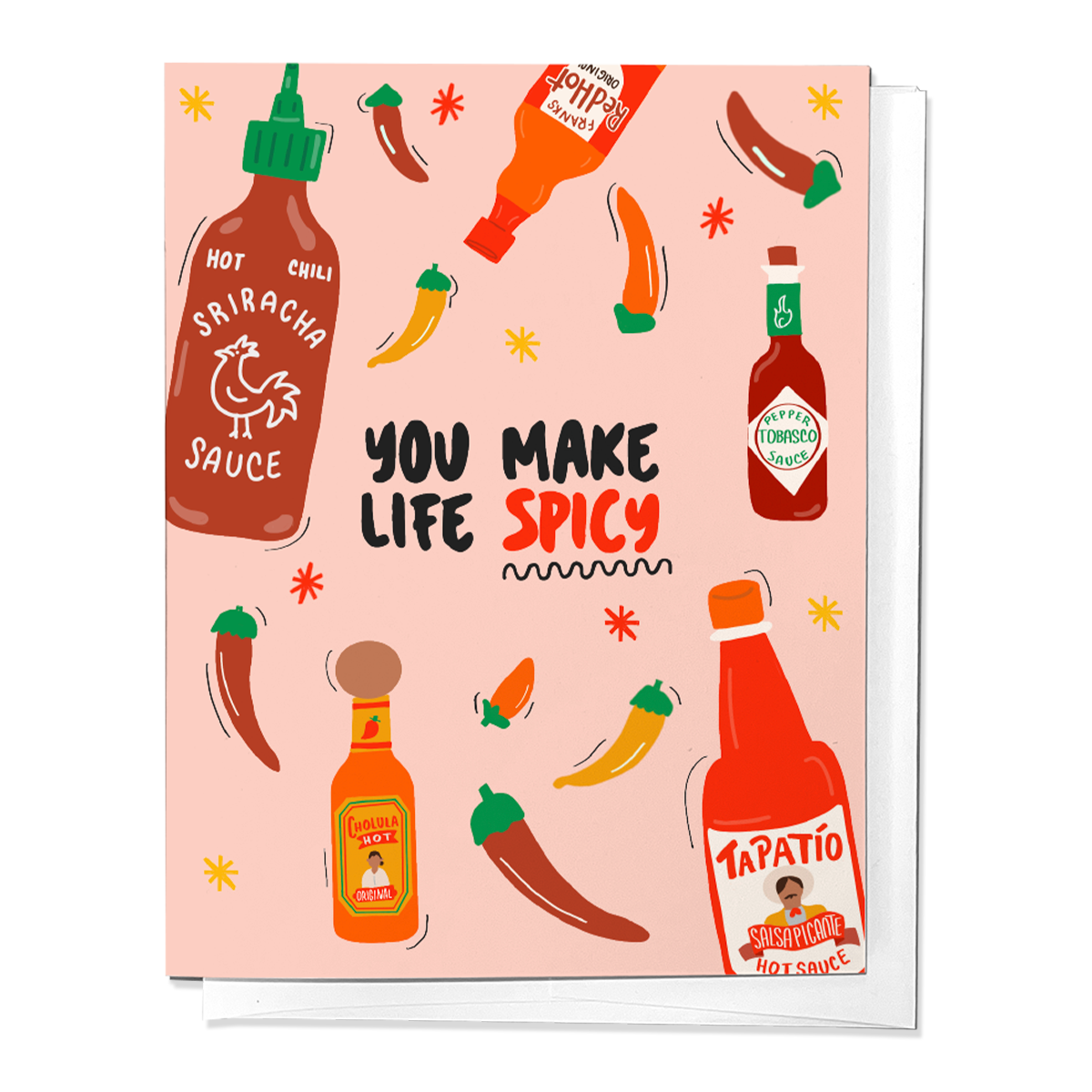 You Make Life Spicy, Hot Love Valentine's Day Greeting Card