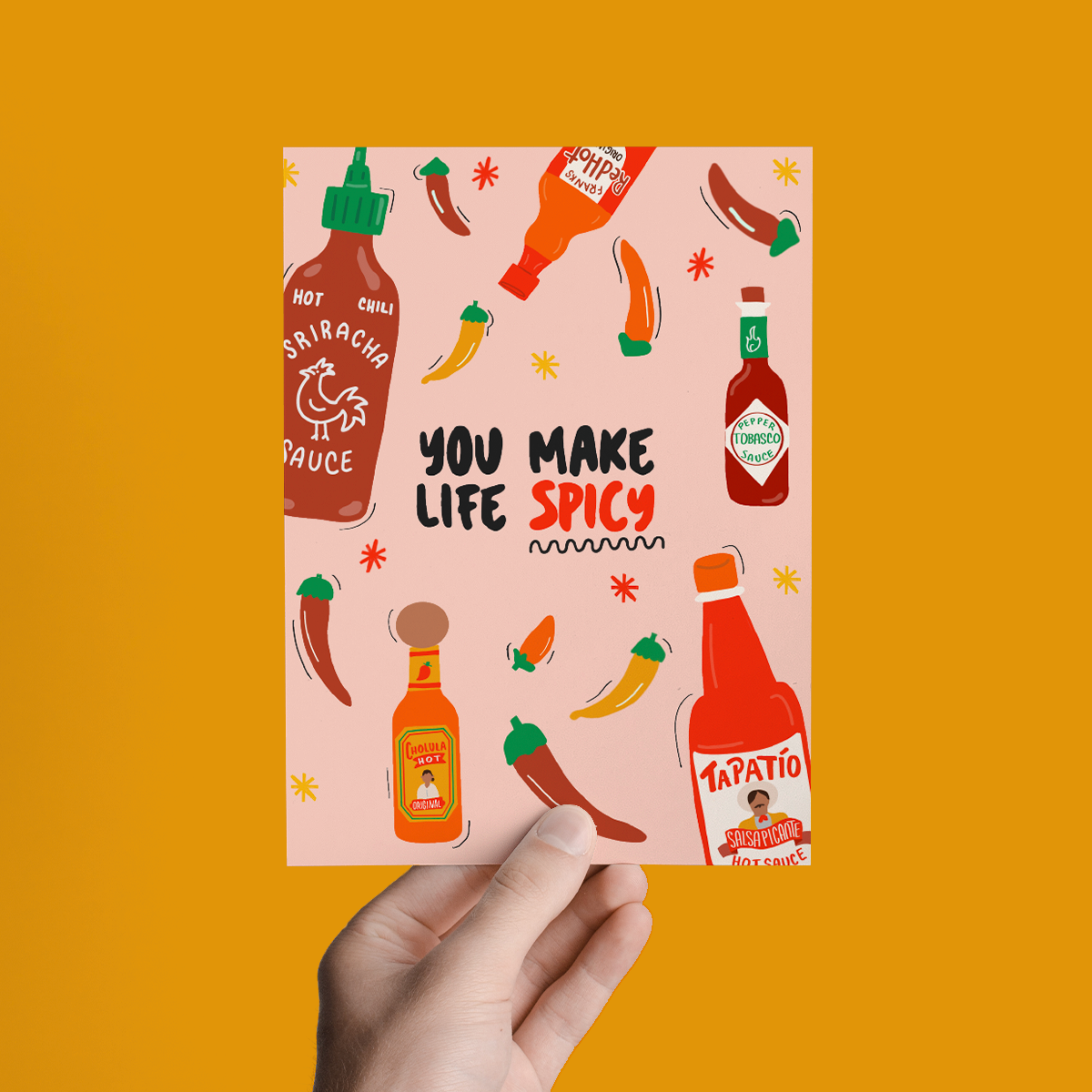 You Make Life Spicy, Hot Love Valentine's Day Greeting Card