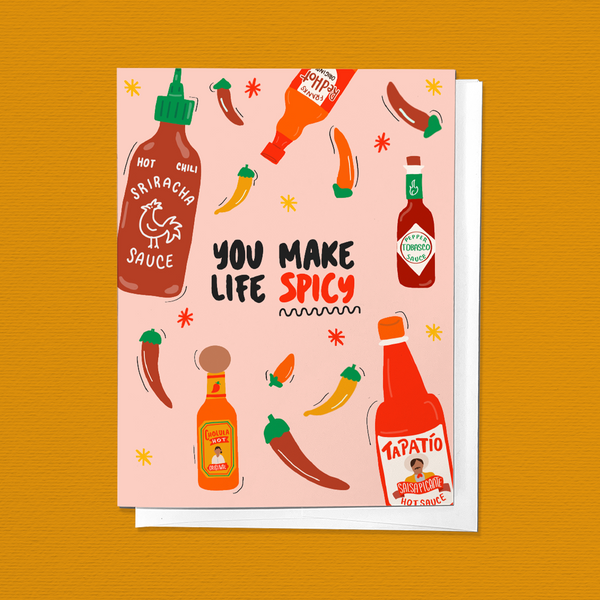 You Make Life Spicy, Hot Love Valentine's Day Greeting Card