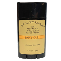 Sudsy Soapery Natural Patchouli Stick Deodorant, Aluminum and Paraben Free, 2.75 oz (78g)
