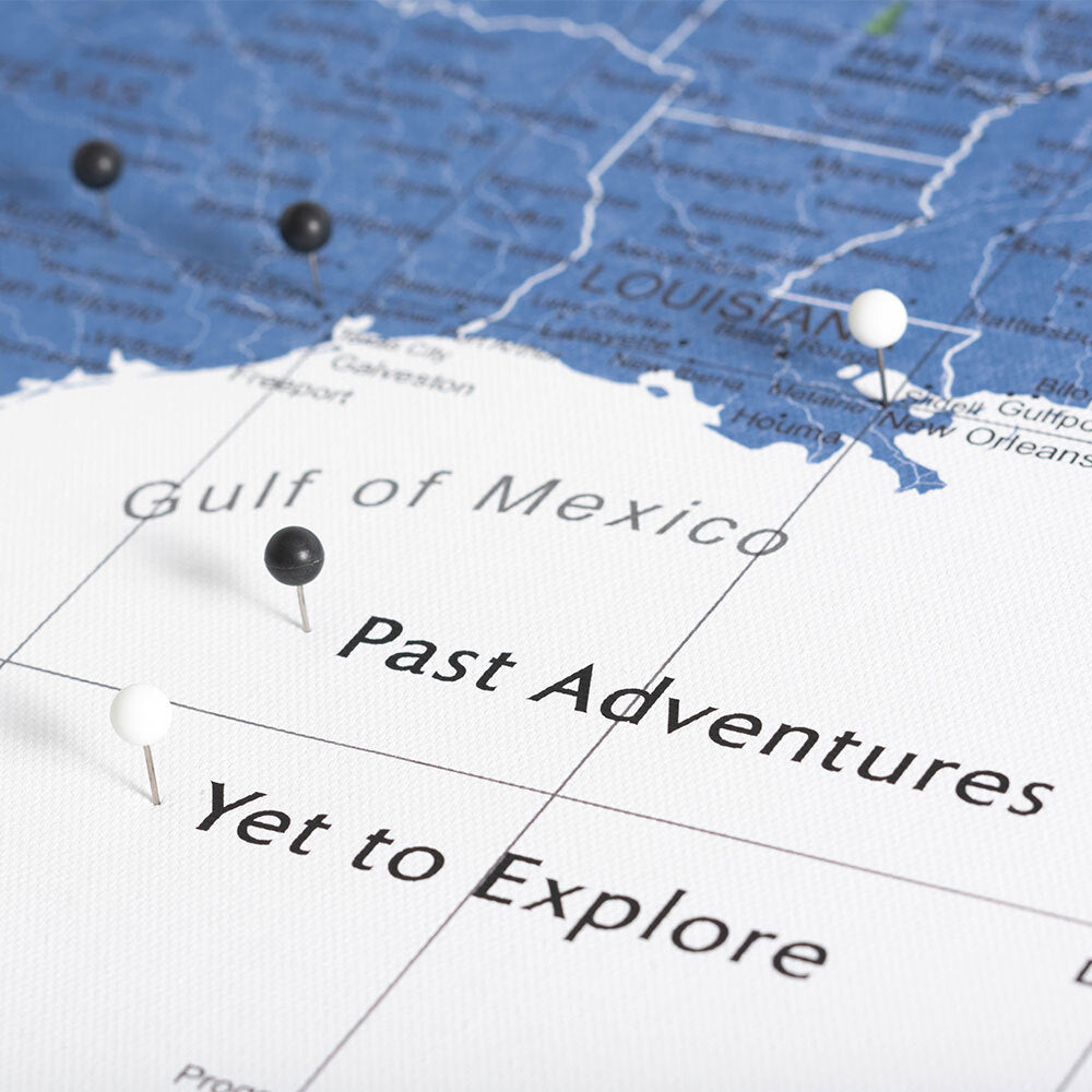 Push Pin National Parks Map - Navy Color Splash - Pins Included!