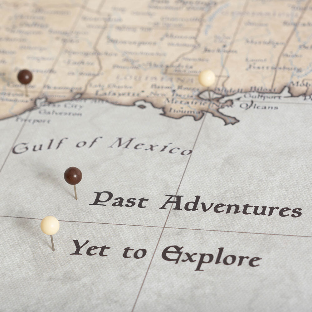 Push Pin National Parks Map - Rustic Vintage - Pins Included!