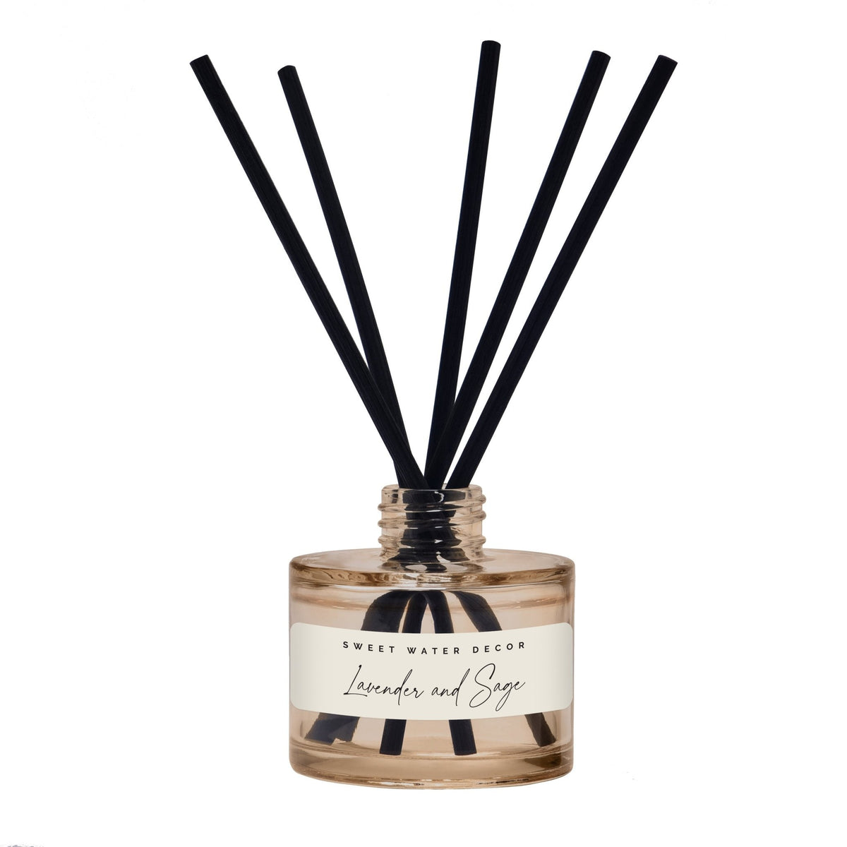 Lavender and Sage Tinted Glass Jar Reed Diffuser