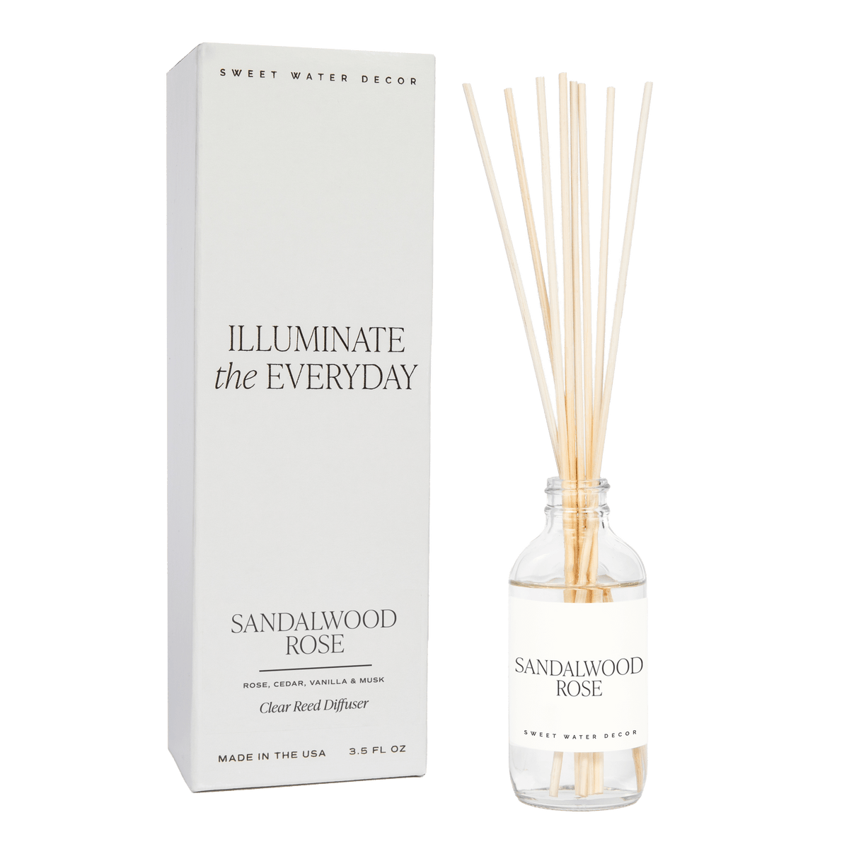 Sandalwood Rose Clear Reed Diffuser