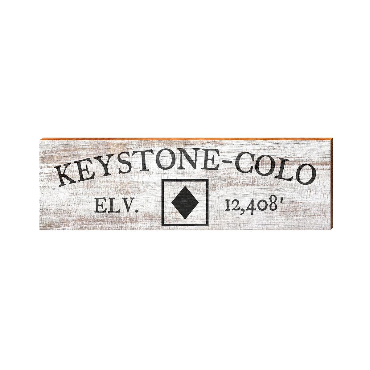 Keystone, Colorado Black Diamond Ski Wooden Elevation Sign | Wall Art Print on Real Wood