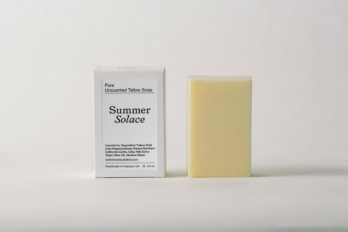 Pure Unscented – Tallow Bar Soap for Sensitive Skin