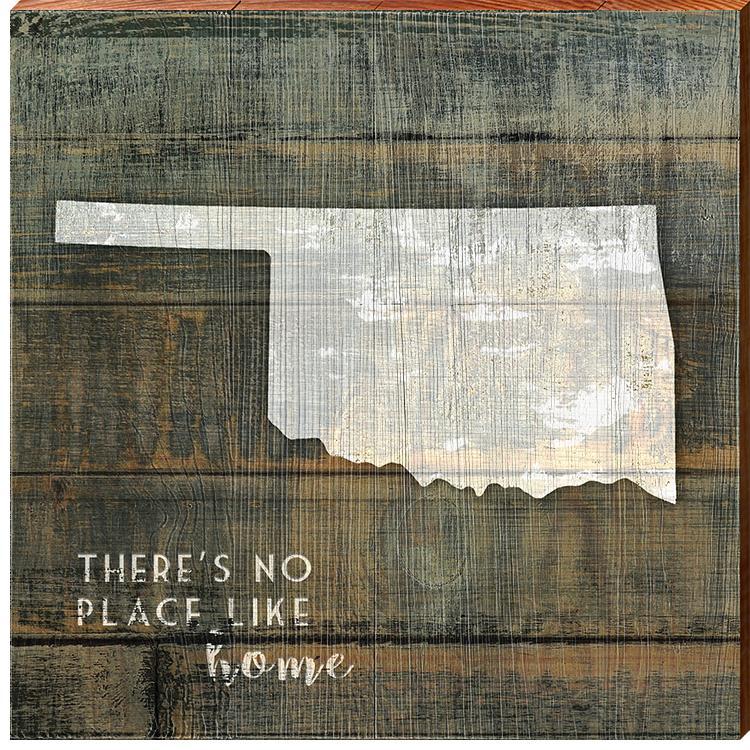 Oklahoma Farmhouse Sign | Wall Art Print on Real Wood