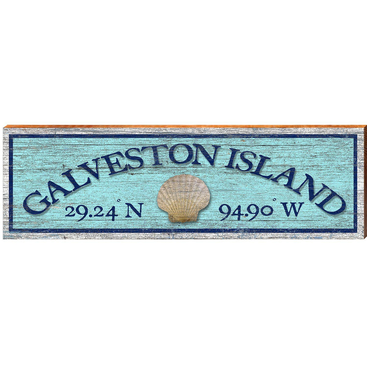 Galveston Island, Texas Wooden Sign | Wall Art Print on Real Wood