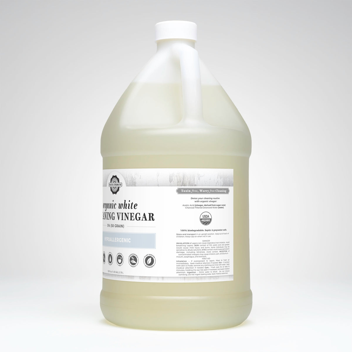 Organic White Cleaning Vinegar | 5% (50 grain)