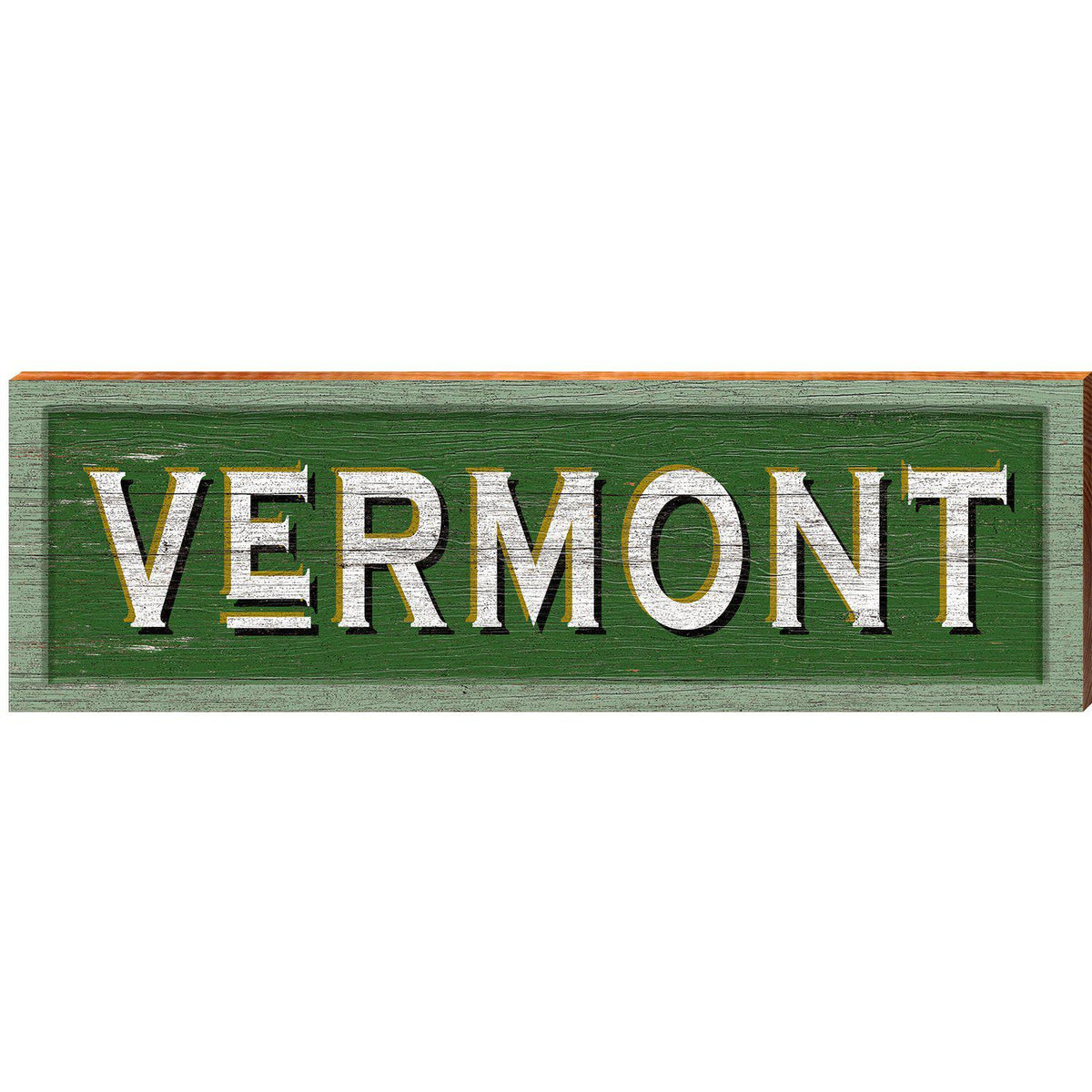 Vermont Green | Wall Art Print on Real Wood