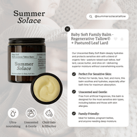 Baby Soft Family Balm – Gentle & Nourishing | Unscented, Leaf Lard & Cacao