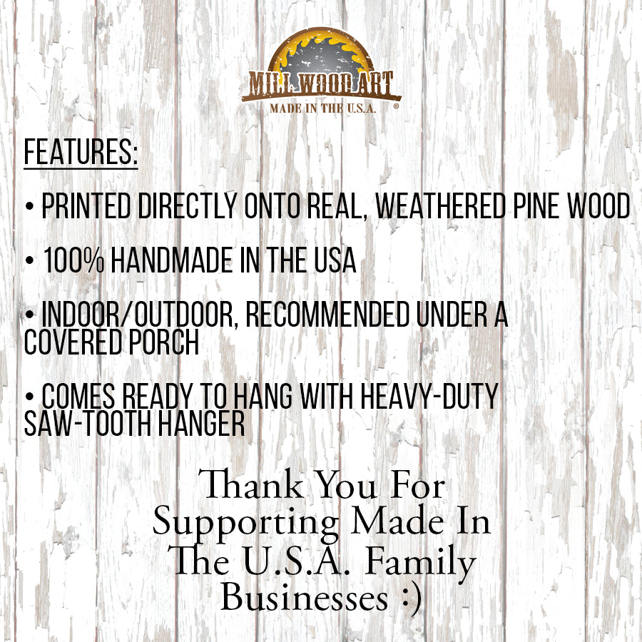 Alabama Coast Wooden Sign | Wall Art Print on Real Wood