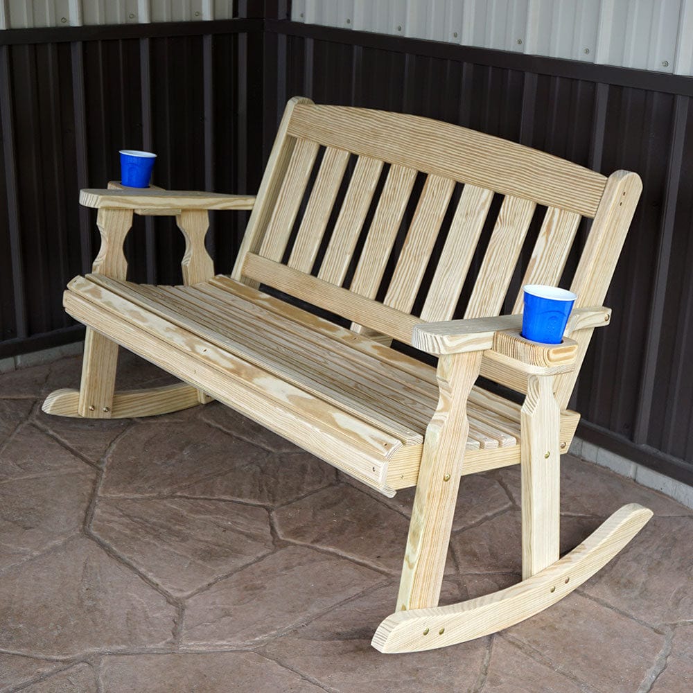 Amish Casual Heavy Duty 800 Lb Mission Treated Double Rocker