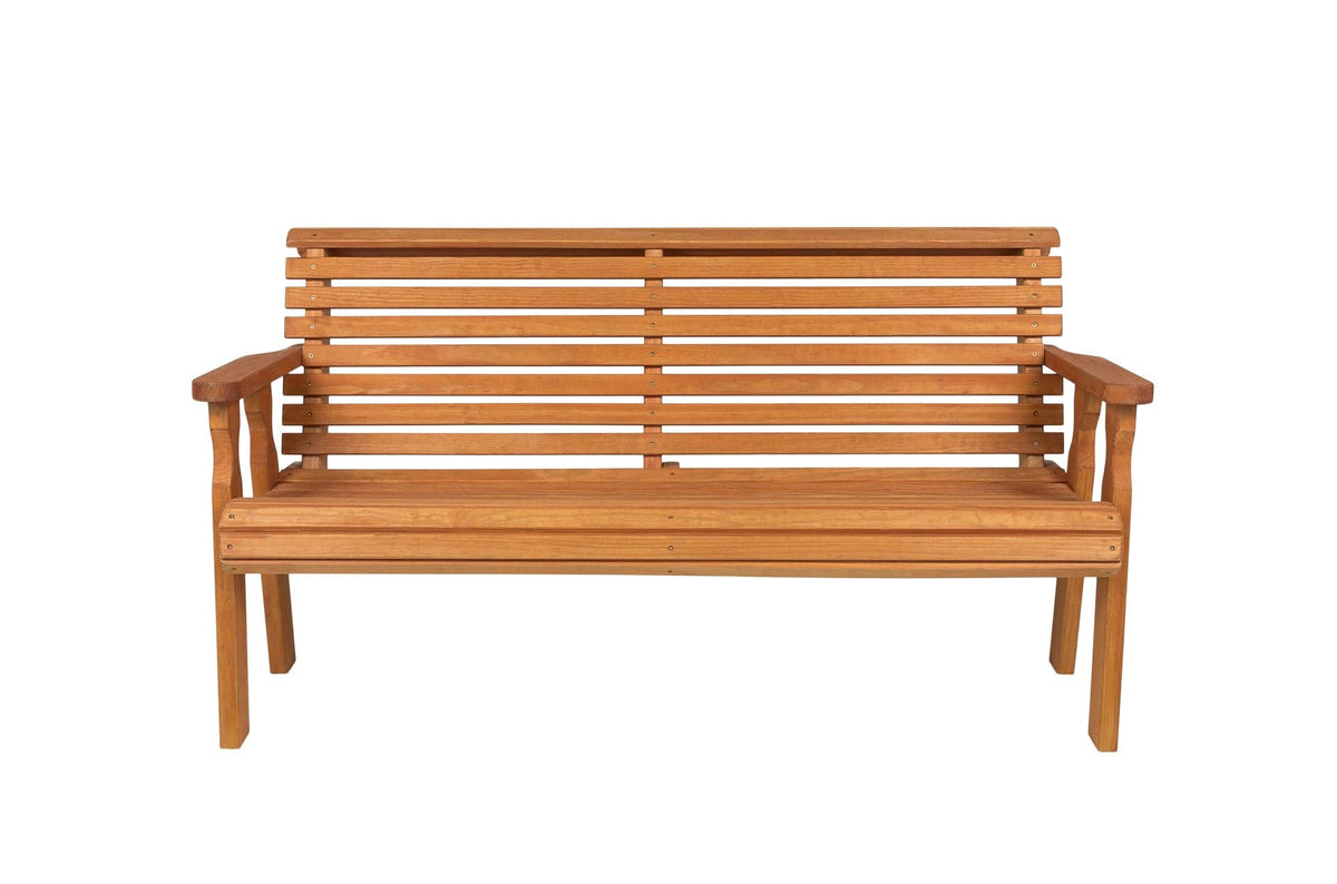 Amish Casual Roll Back 5 Foot Treated Wood Outdoor Bench
