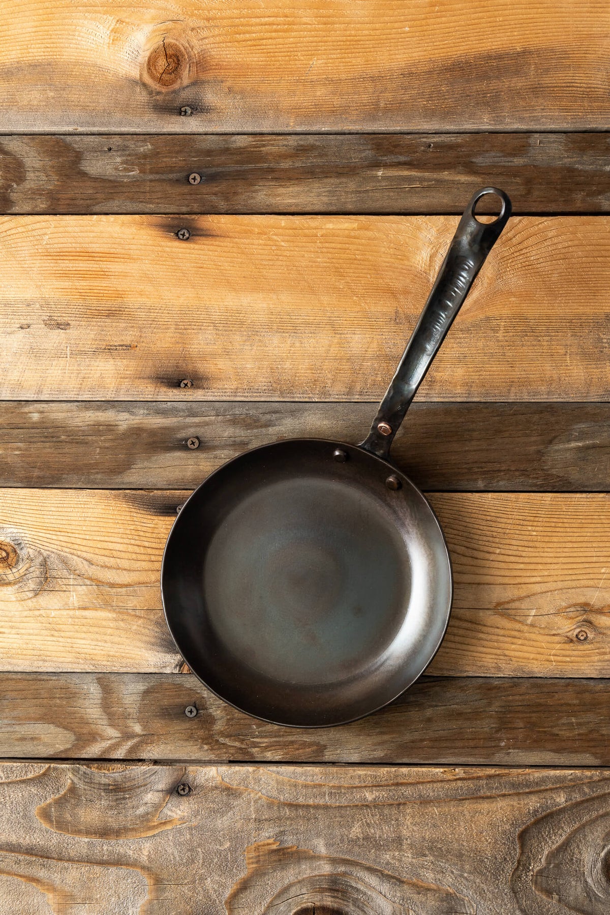 8" Round Carbon Steel Skillet - Hand Forged