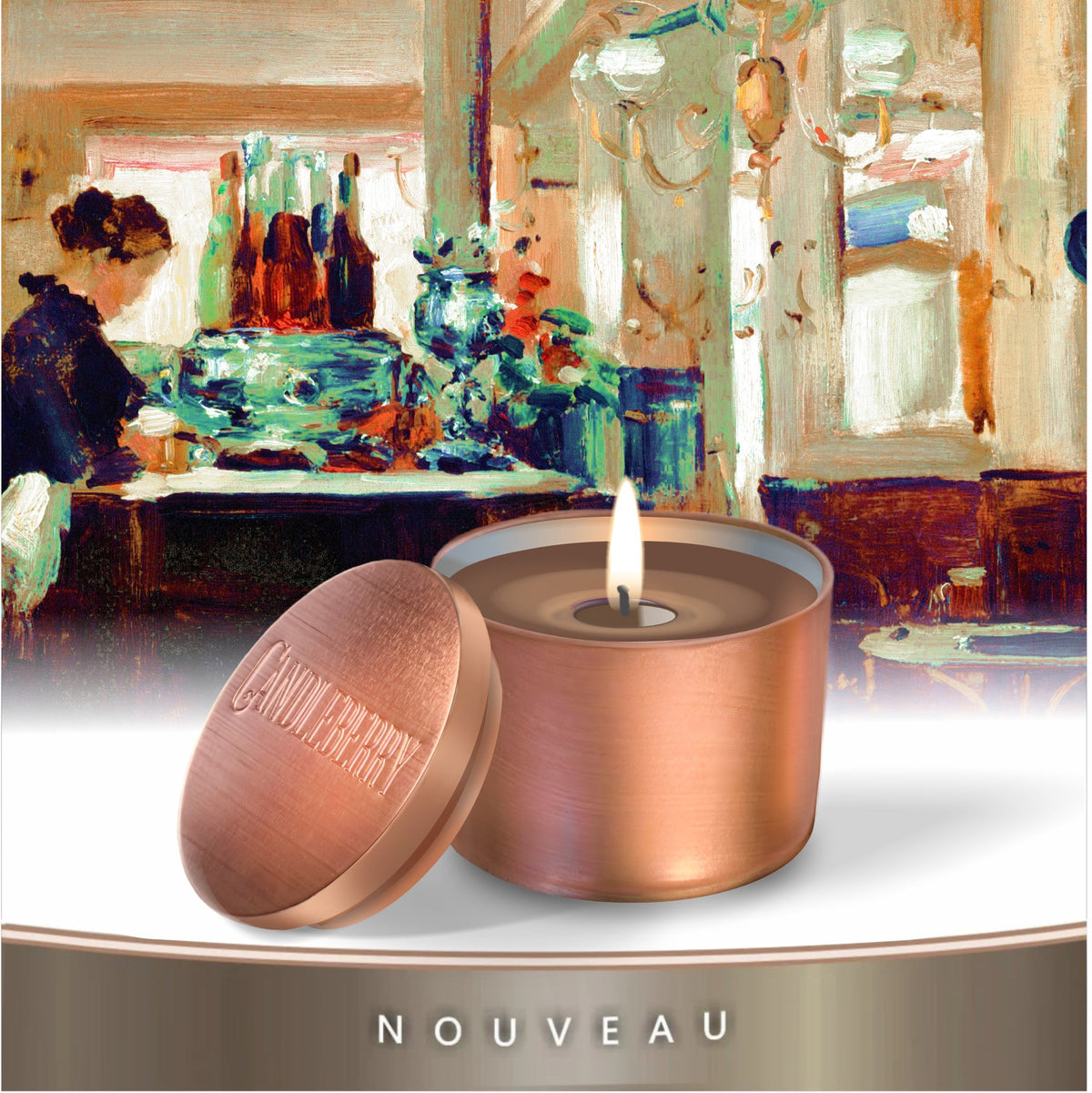 NOUVEAU™ -  Hot Maple Toddy® Café, Travel Tin Candle
