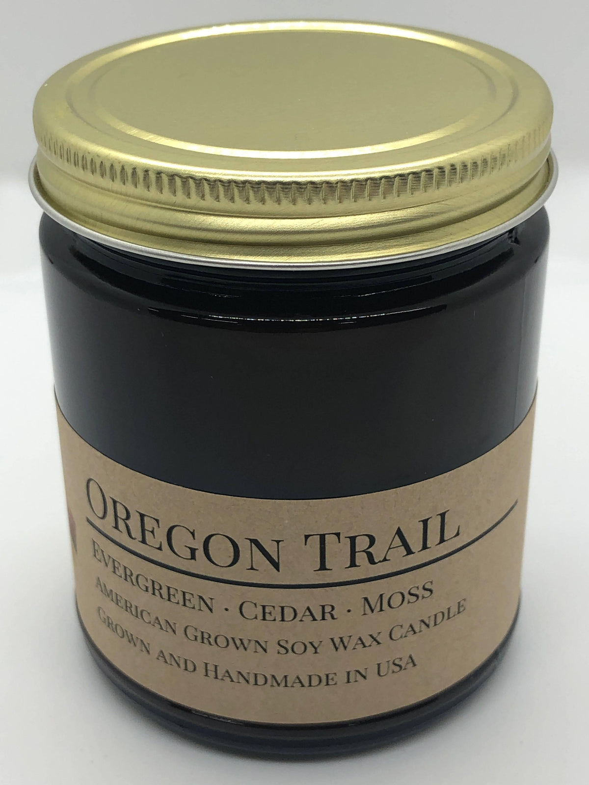 Oregon Trail Soy Wax Candle | 9 oz Amber Apothecary Jar