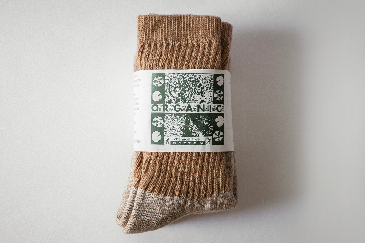 Organic Cotton Socks in Buffalo Brown 3-pack