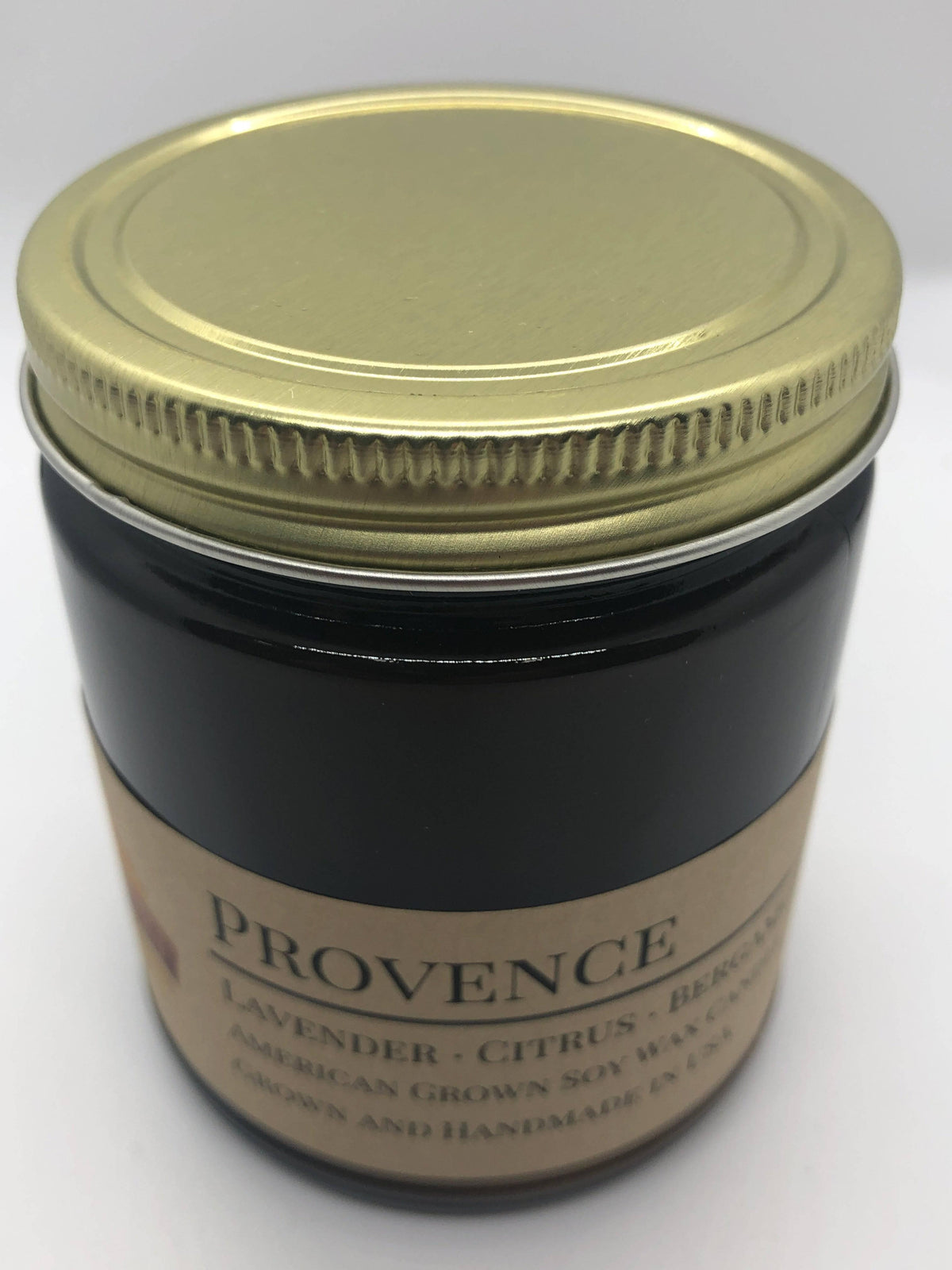 Provence (Lavender) Soy Wax Candle | 9 oz Amber Apothecary Jar