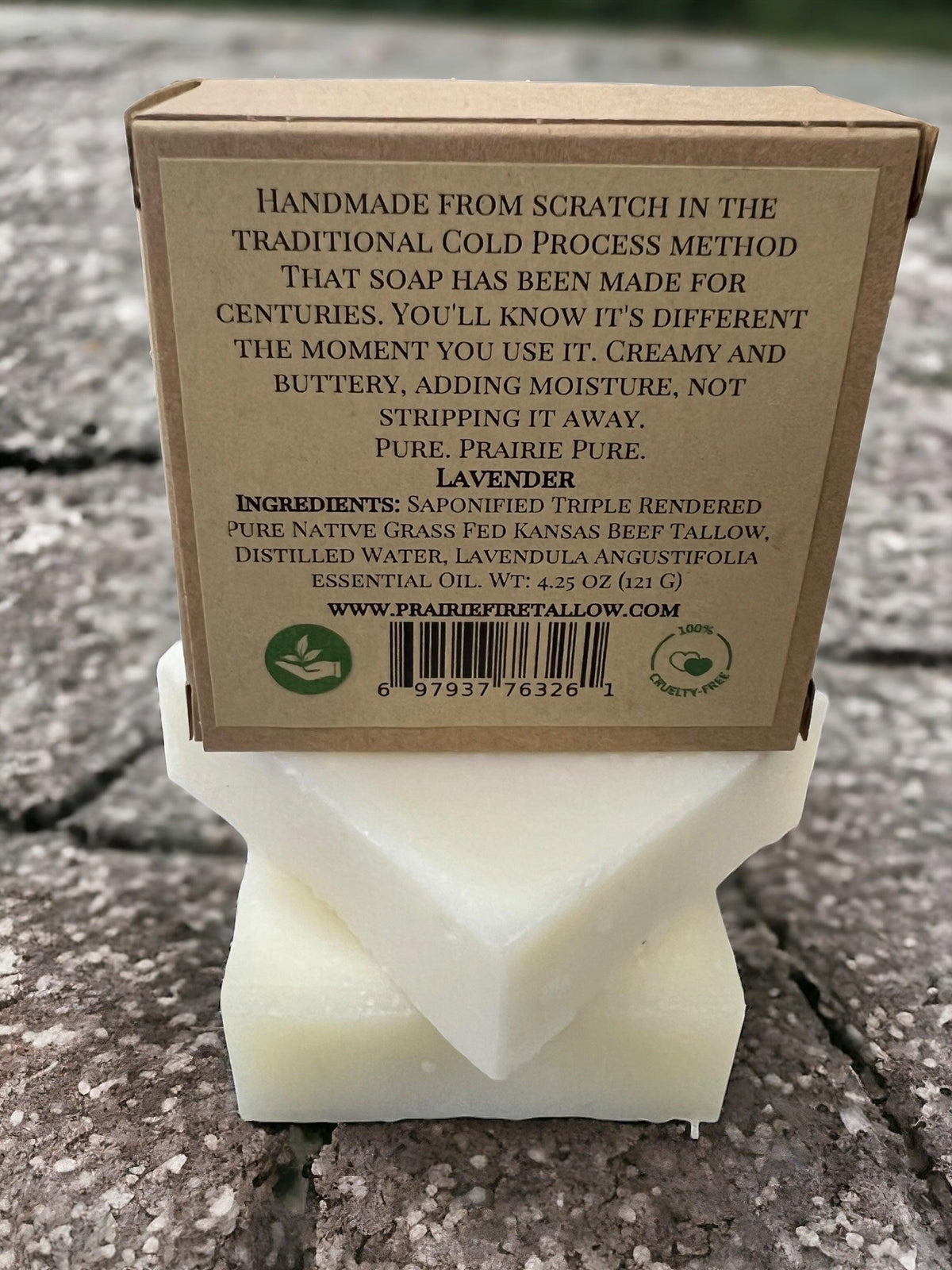 Pure Beef Tallow Soap Bar, (3 Pack) Made in USA -  Grass Fed and Finished - Face, Body and Hair - Cleans, Moisturizes, Soothes, and Hydrates. Natural and Organic