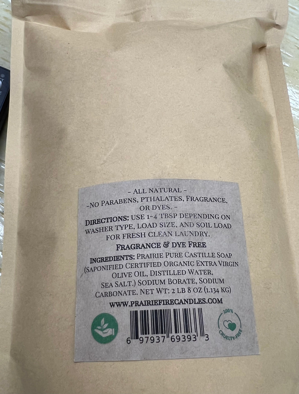 Pure Castile Organic Olive Oil Fragrance and Dye Free Laundry Powder Detergent Net Wt: 2 lb 8 oz Fragrance Dye Free Sensitive Skin