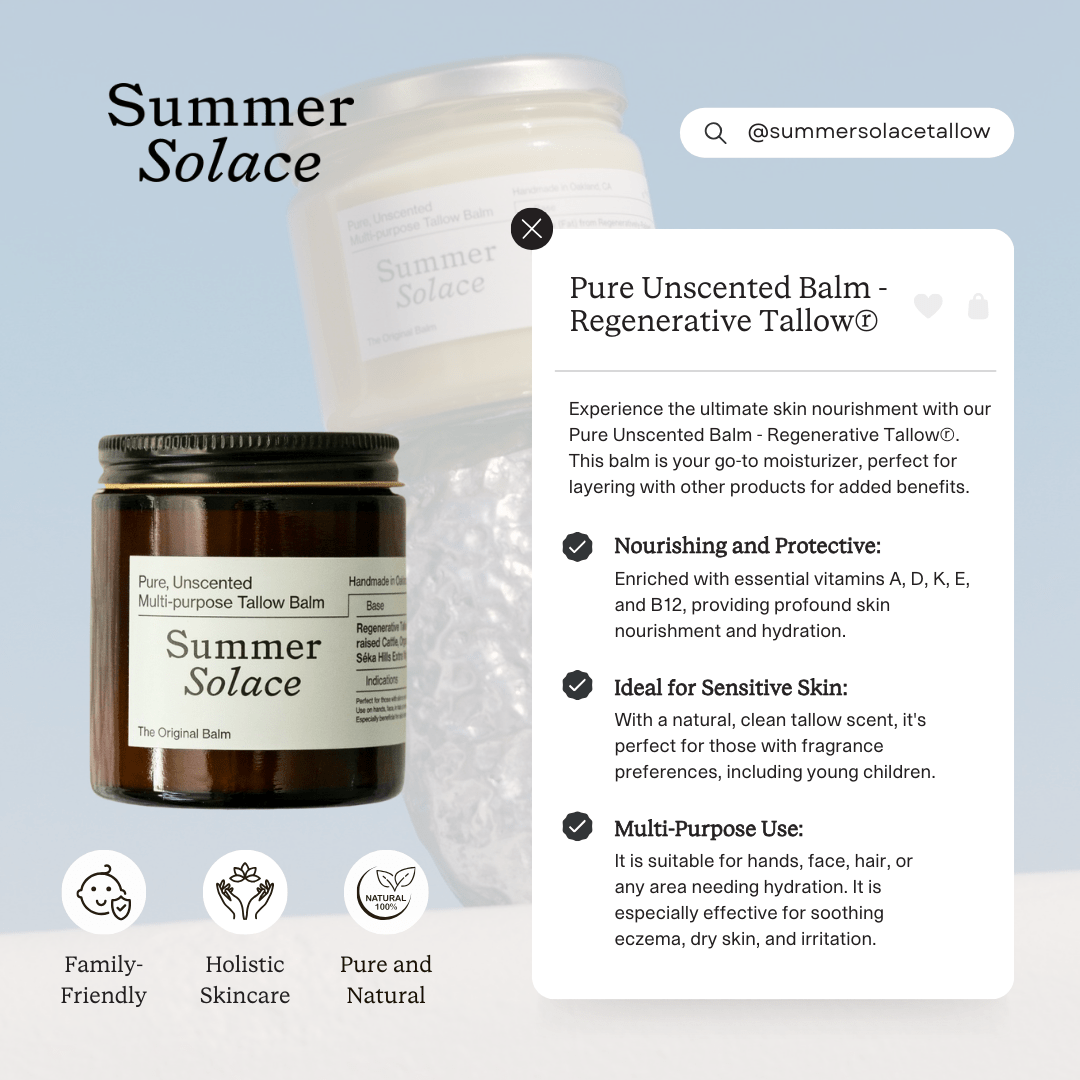 Pure Unscented – Regenerative Tallow® Balm | Sensitive Skin