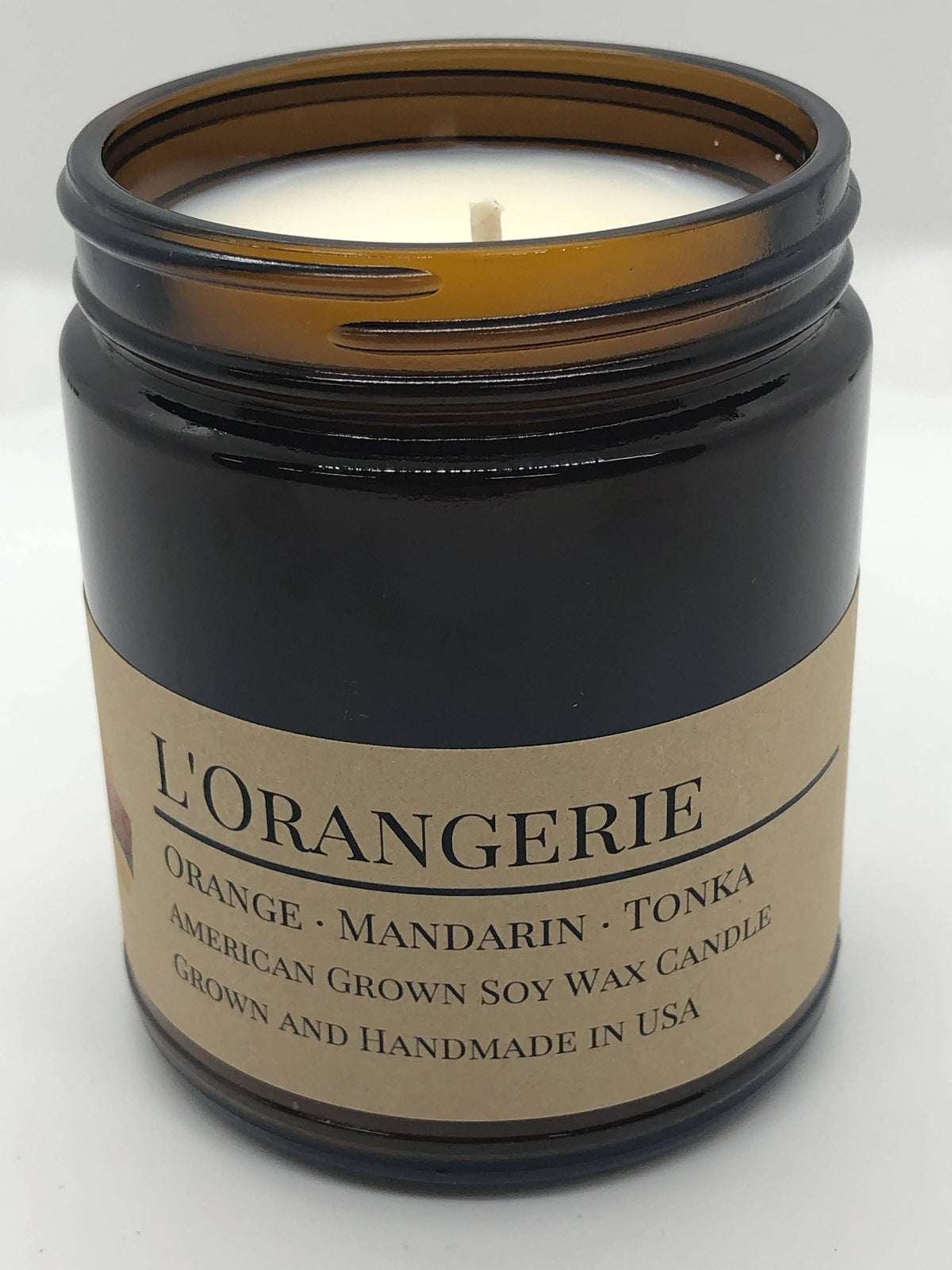 Scented Soy Wax Candle (8.0 oz) 50-60 Hour Burn Time, Cotton Wick, Amber Glass Jar, Grown and Made in USA -