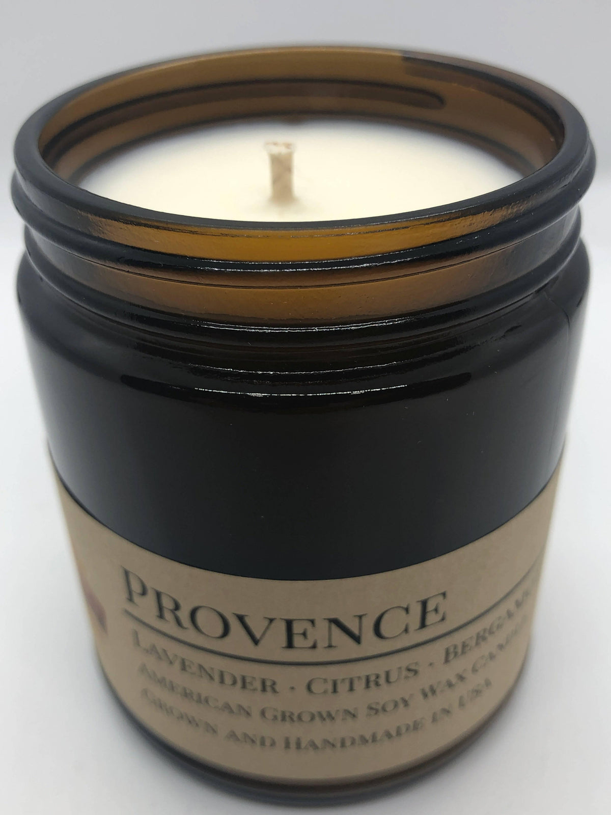 Provence (Lavender) Soy Wax Candle | 9 oz Amber Apothecary Jar