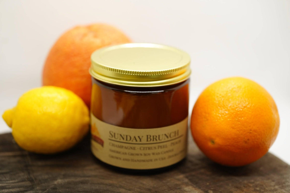 Sunday Brunch Soy Wax Candle | 16 oz Double Wick Amber Apothecary Jar